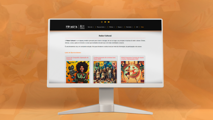 Leia mais sobre o artigo Espaço no site da Funalfa apresenta oportunidades para a classe artística